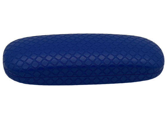 Woven Pattern Leather Wrapped Metal Eyeglass Case