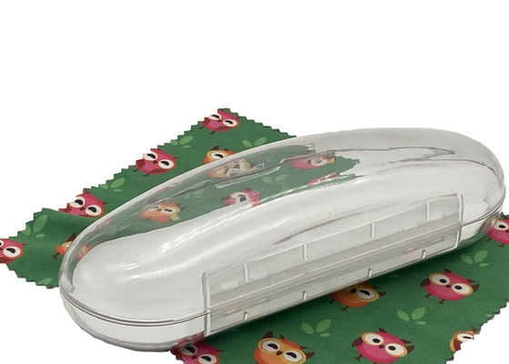 Plastic Clip On Hard Clear Plastic Sunglasses Case