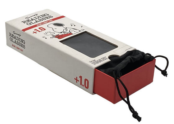 Personalized 18.3cm Paper Glasses Case With Window Cardboard Sunglasses Box