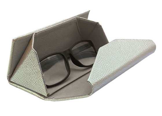 Glittery Foldable Glasses Case , Handmade Cardboard Triangle Sunglasses Case