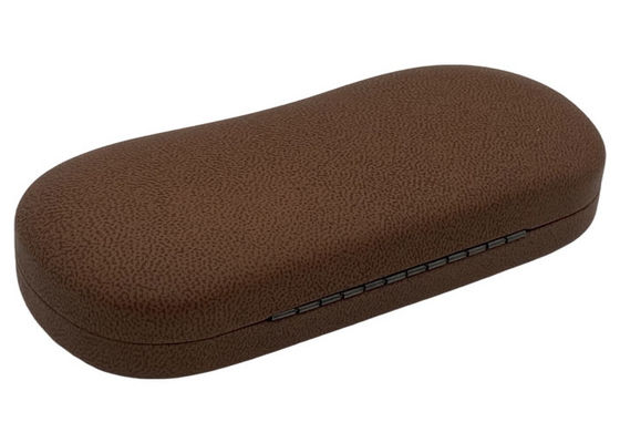 Leather Wrapped Hard Metal Clamshell Eyeglass Case