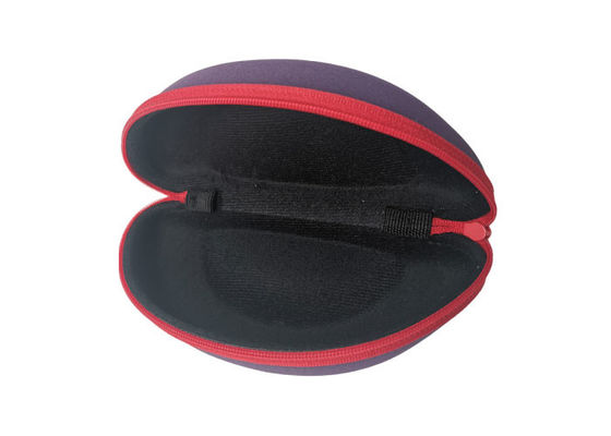 Dark Purple Well Shaped Zipper Sports Sunglasses Case