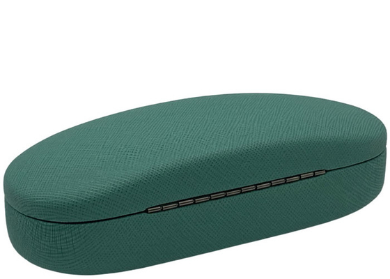 Green Color Odm Metal Sunglass Case Custom Luxury Iron + Leather