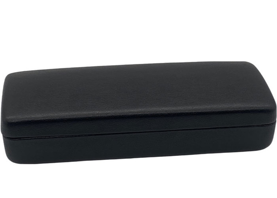 Oem Embossing Logo Leather Sunglass Case Black Custom Square Hard Shell