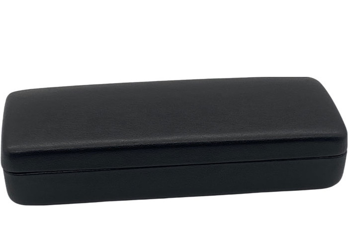 Oem Embossing Logo Leather Sunglass Case Black Custom Square Hard Shell